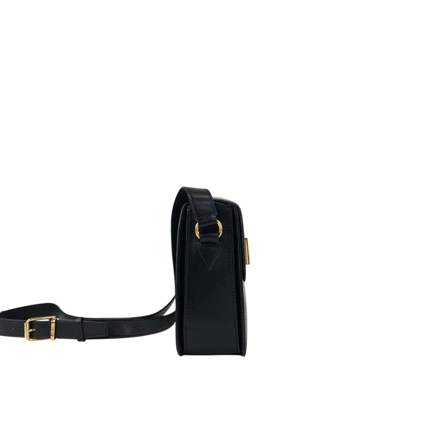 CELINE Turn Lock Shoulder bag Black Vintage jth6xy