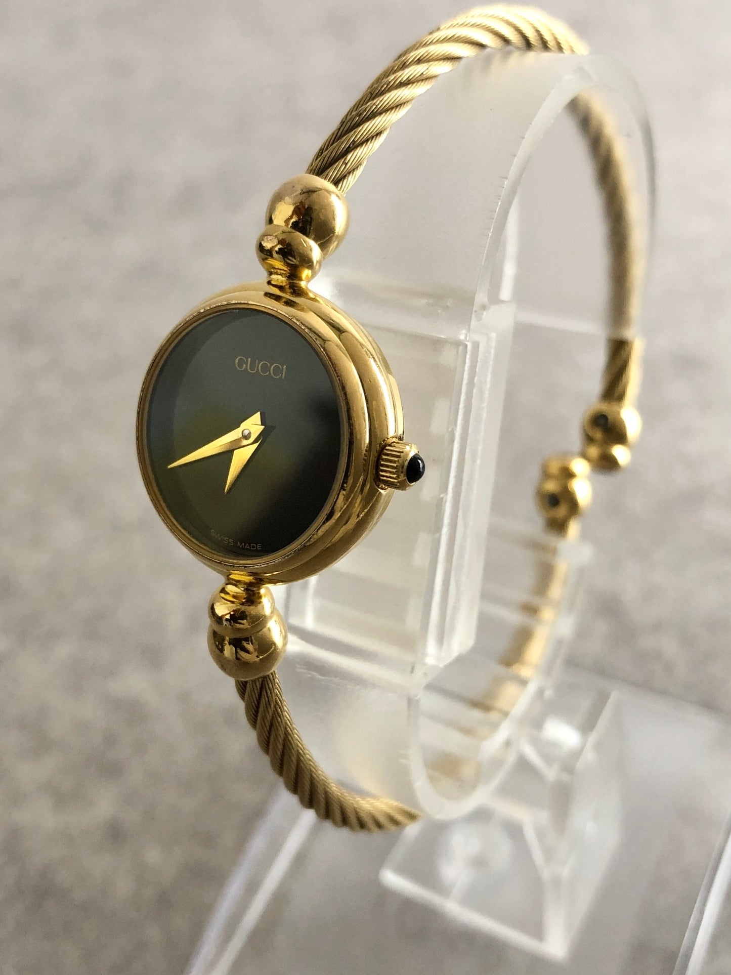 GUCCI Quartz Watch Bangle Gold Vintage 2700 4mvmkw