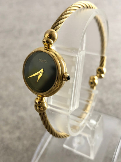 GUCCI Quartz Watch Bangle Gold Vintage 2700 4mvmkw