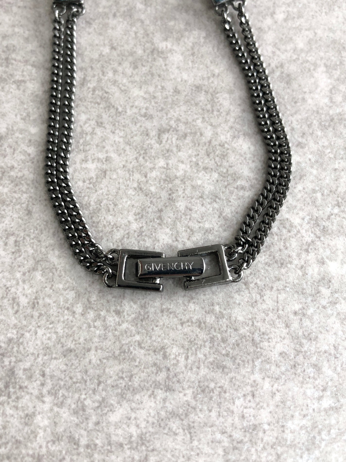 GIVENCHY Stone Bracelet Black Vintage zee4kb