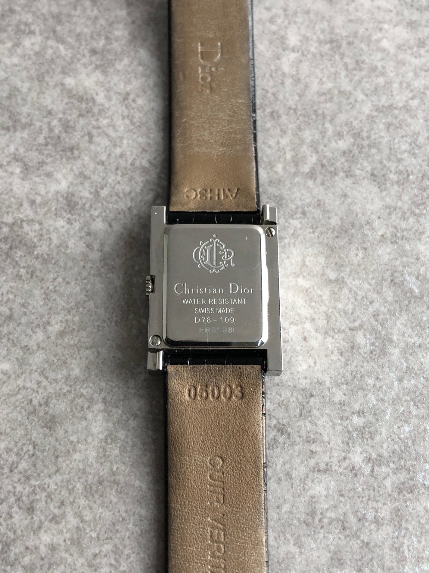 Christian Dior Trotter Quartz Watch Black Vintage pnj63r