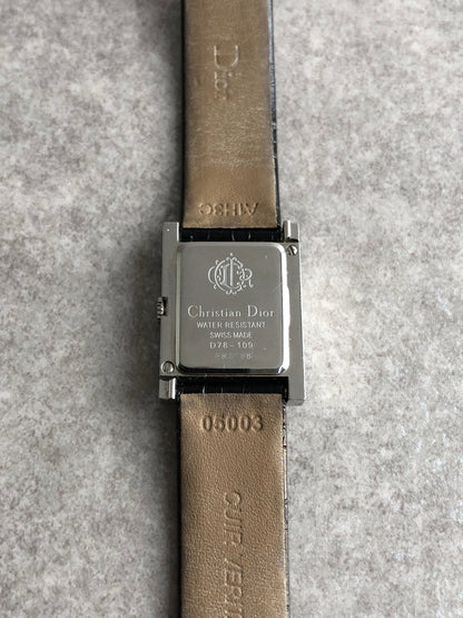 Christian Dior Trotter Quartz Watch Black Vintage pnj63r