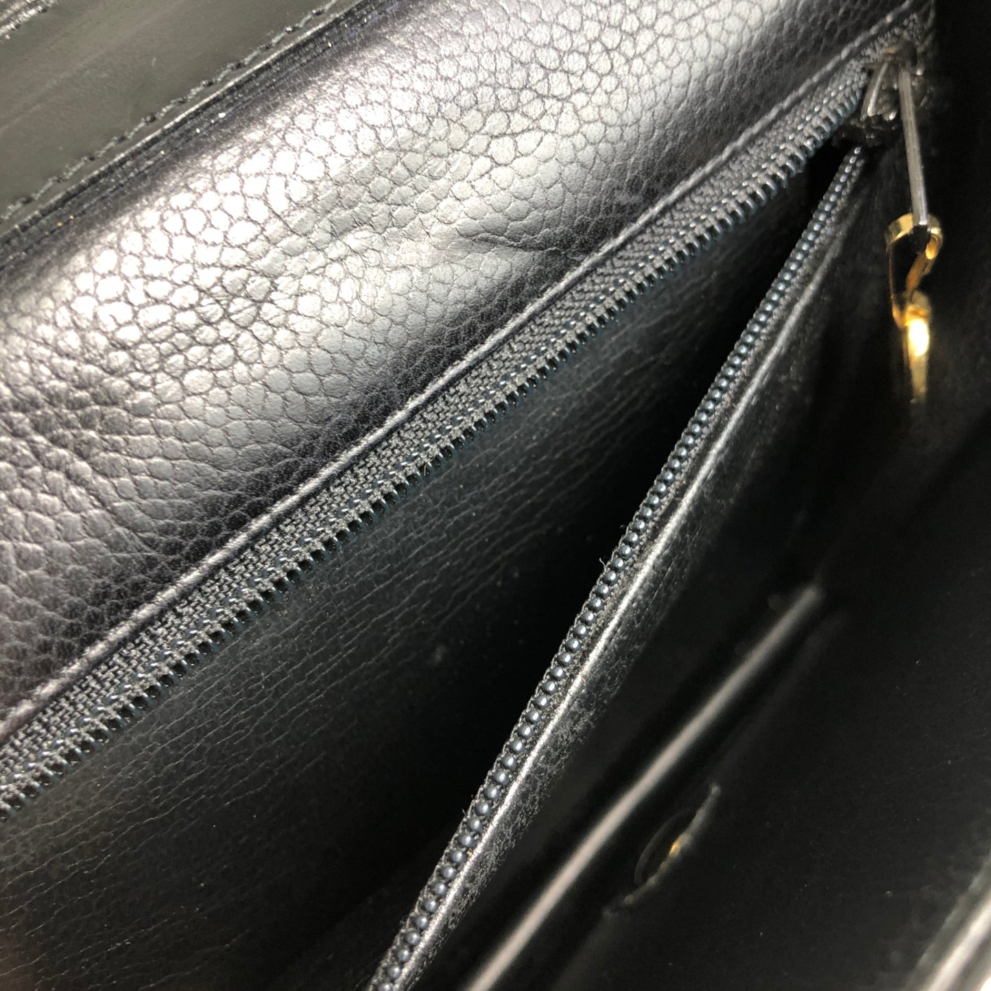 Christian Dior CD Logo Chain Shoulder bag Black Vintage m5evcd