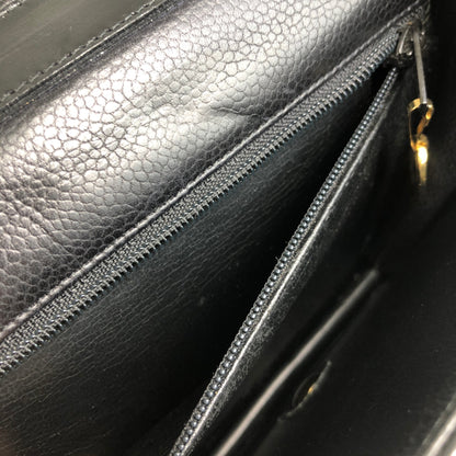 Christian Dior CD Logo Chain Shoulder bag Black Vintage m5evcd