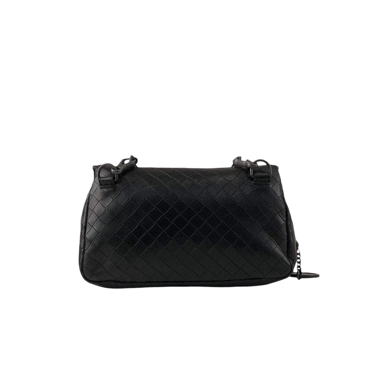 Bottega Veneta Intrecciato Chain Shoulder bag Black Vintage kgc2x6