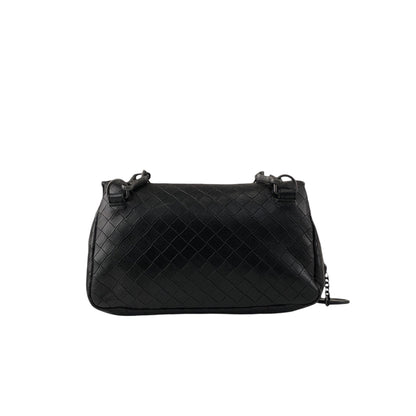Bottega Veneta Intrecciato Chain Shoulder bag Black Vintage kgc2x6