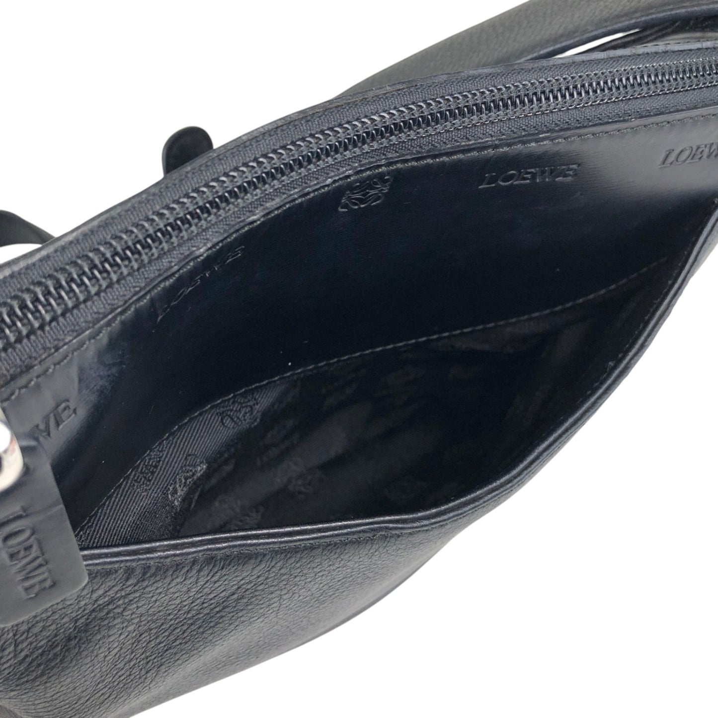 LOEWE Anagram Shoulder bag Black Vintage sxpusg