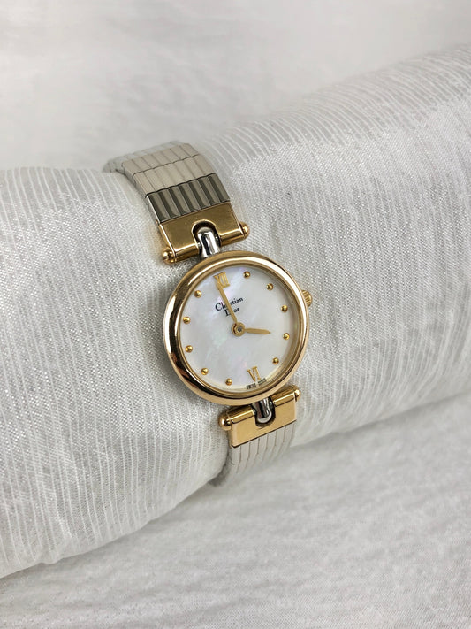 Christian Dior Quartz Watch Gold×Silver 3025 Vintage 8zu8jn