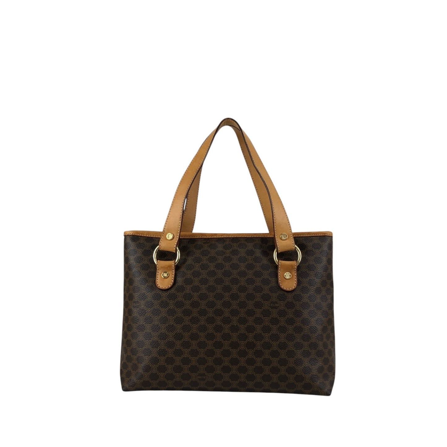 CELINE Macadam Handbag Totebag Brown Vintage v7jdmm