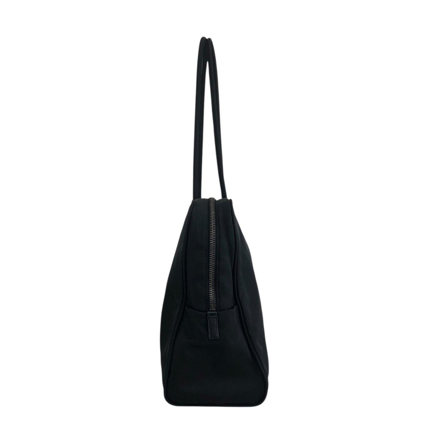 PRADA Triangle Logo Padlock Totebag Black Vintage ggz5as