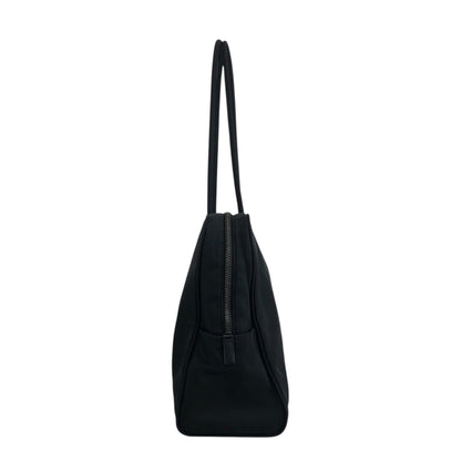 PRADA Triangle Logo Padlock Totebag Black Vintage ggz5as