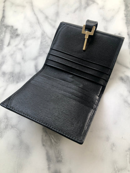 GUCCI Jackie Folded Wallet Black Vintage zawye6