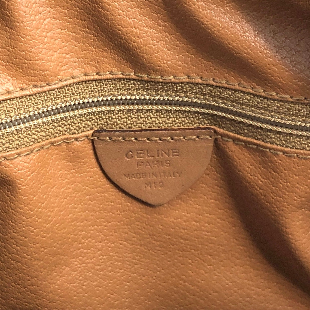 CELINE Macadam Two-way Handbag Shoulder bag Brown Vintage mncvkw