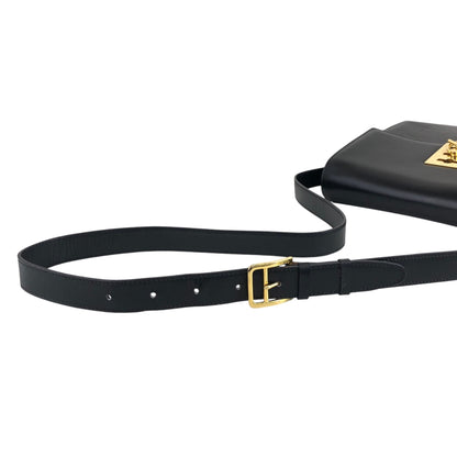 CELINE Gancini Shoulder bag Black Vintage mv6k7d
