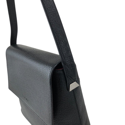 LOEWE Logo Embossed Handbag Shoulder bag Black Vintage rpd54b