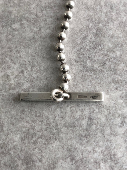 GUCCI Interlocking Necklace Silver Vintage d8rjub
