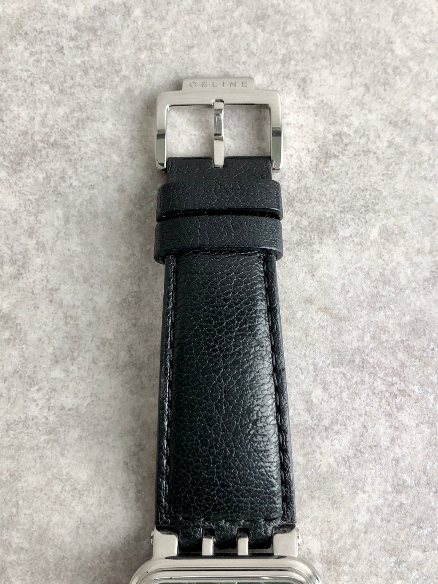 CELINE Quartz Watch Silver×Black Vintage dak3sj