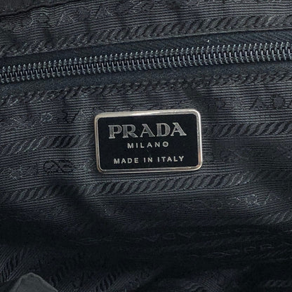 PRADA Triangle Logo Double Pocket Backpack Black Vintage sdny2f