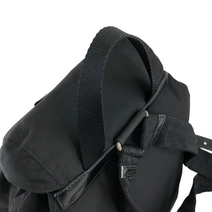 PRADA Triangle Logo Double Pocket Backpack Black Vintage yknjwi