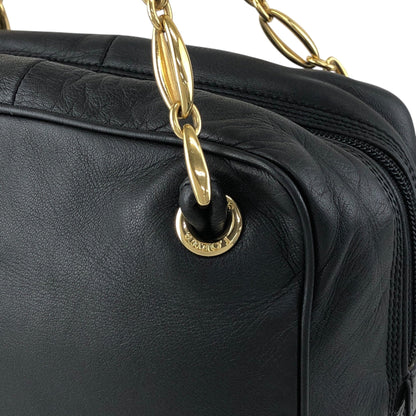 LOEWE Anagram Chain Shoulder bag Black Vintage 7ygaha