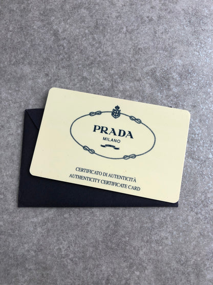 PRADA Tessuto Triangle Logo Folded Wallet Gray Vintage y6v82j