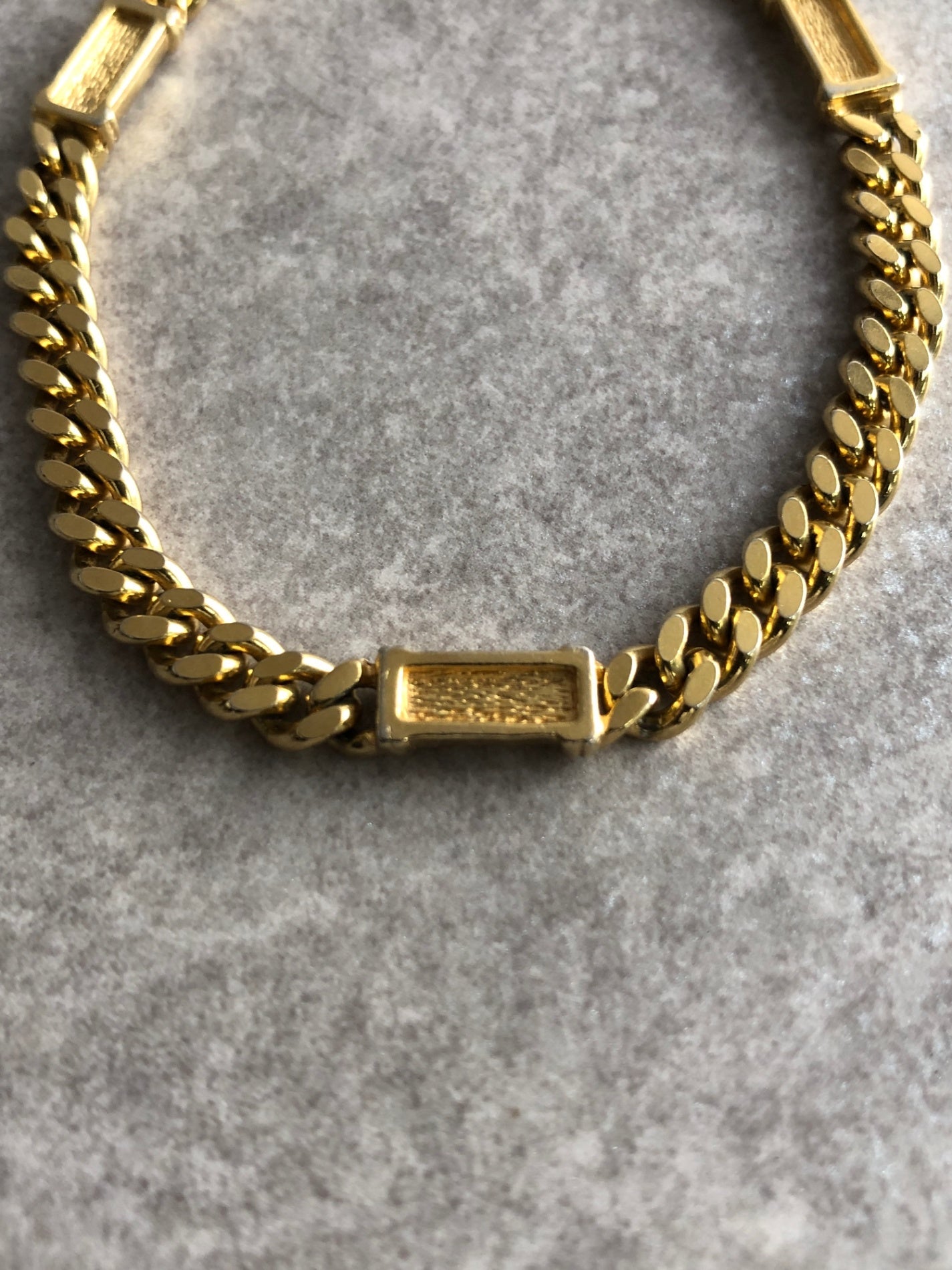 Christian Dior Logo Bracelet Gold Vintage 78253e