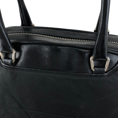 PRADA Triangle Logo Handbag Boston bag Black Vintage mh4xag