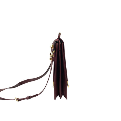 Cartier Flap Shoulder bag Bordeaux Vintage 26hrc3