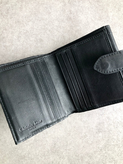 Christian Dior Street Chic Logo Folded Wallet Black Vintage u55wnp