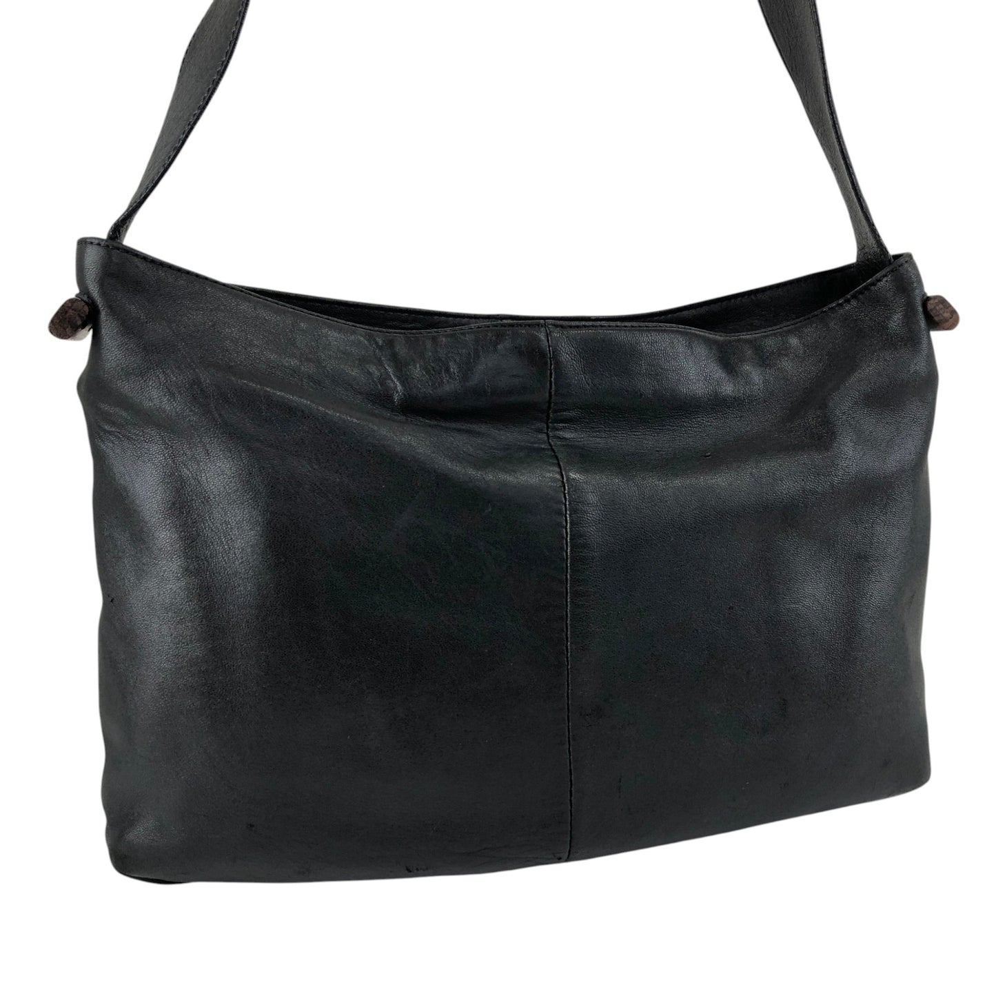 LOEWE Logo Shoulder bag Hobobag Black Vintage nj2ii2