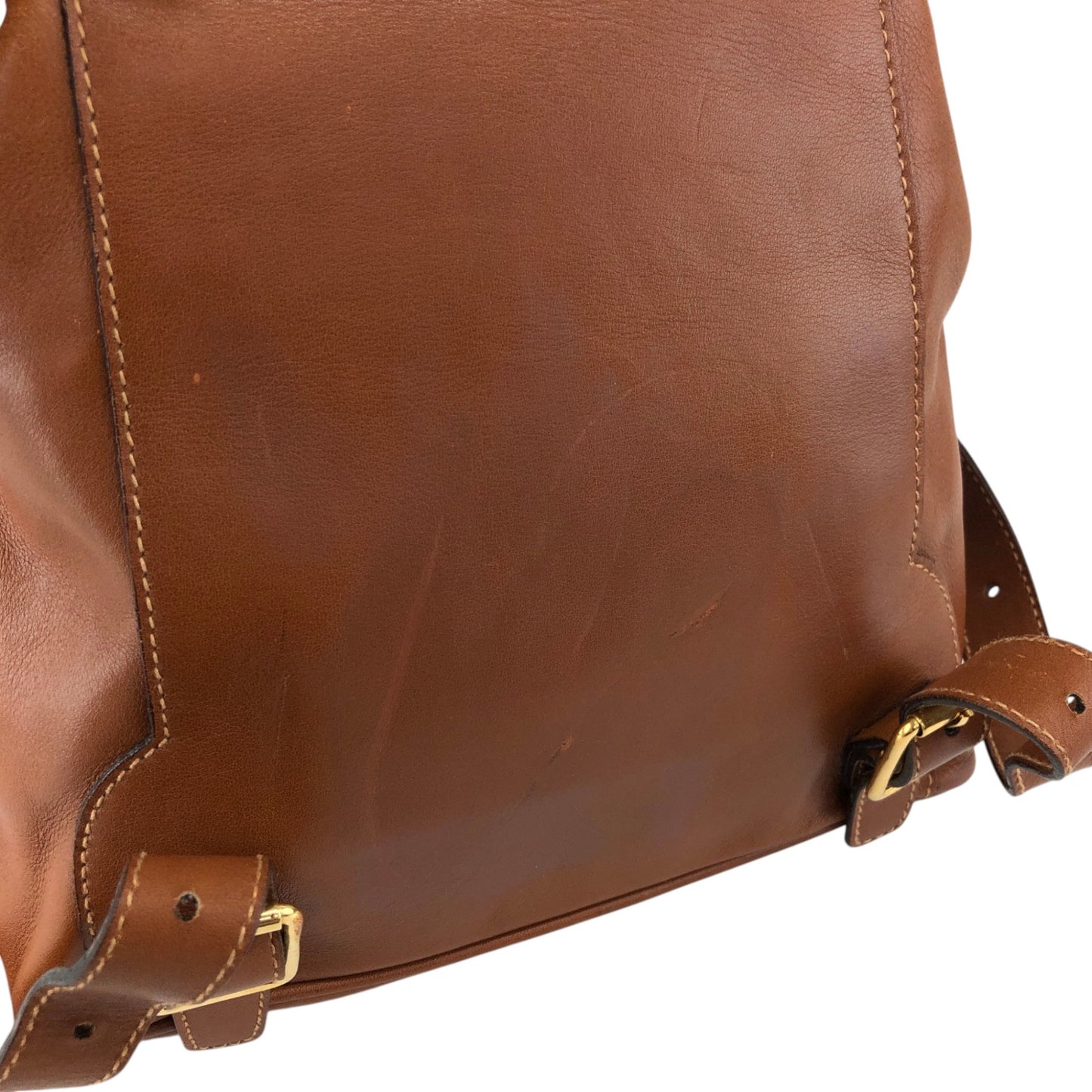 GUCCI Bamboo Front Pocket Backpack Brown Vintage jfzn8g