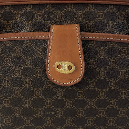 CELINE Macadam Blason Shoulder bag Brown Vintage 26ppnb