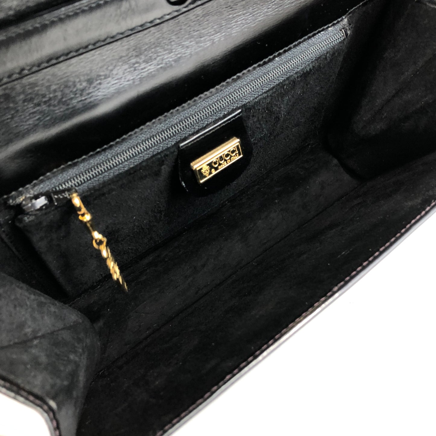 GUCCI GG Logo Shoulder bag Black Vintage ha84zp