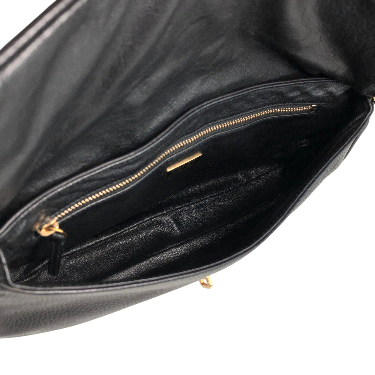 PRADA Turn Lock Shoulder bag Black Vintage atdszw