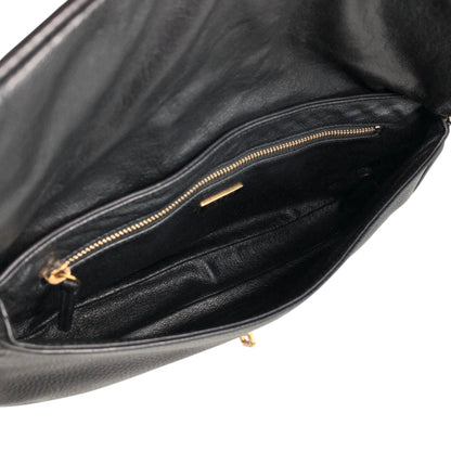 PRADA Turn Lock Shoulder bag Black Vintage atdszw