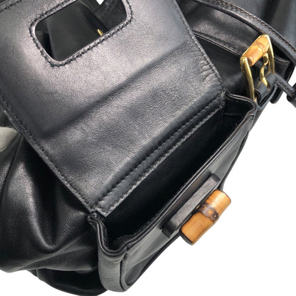 GUCCI Bamboo Backpack Black Vintage 38shhu