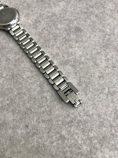 Yves Saint Laurent YSL Logo Quartz Watch Silver 5930-F91474 TA Vintage 2xuc88