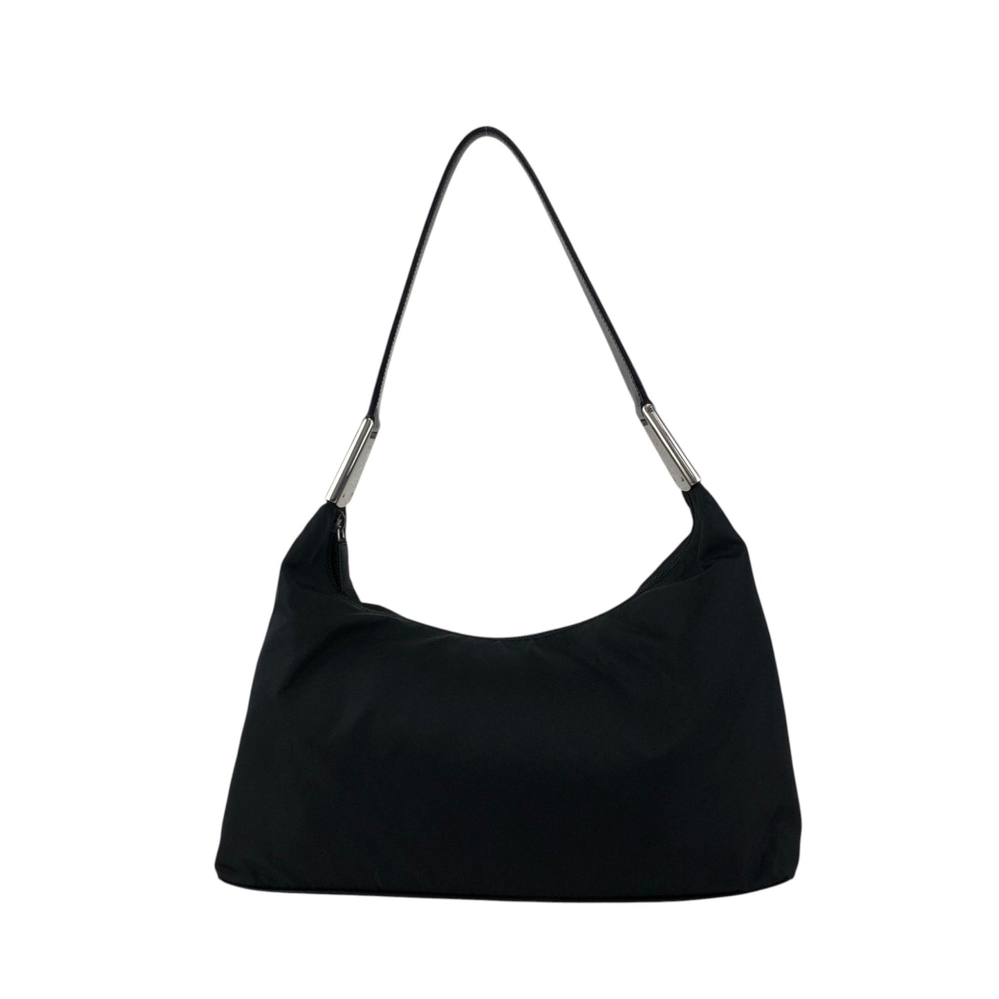 PRADA Logo Shoulder bag Black Vintage h6emcw