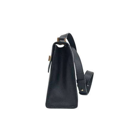 CELINE Turn Lock Shoulder bag Black Vintage ni6cxe