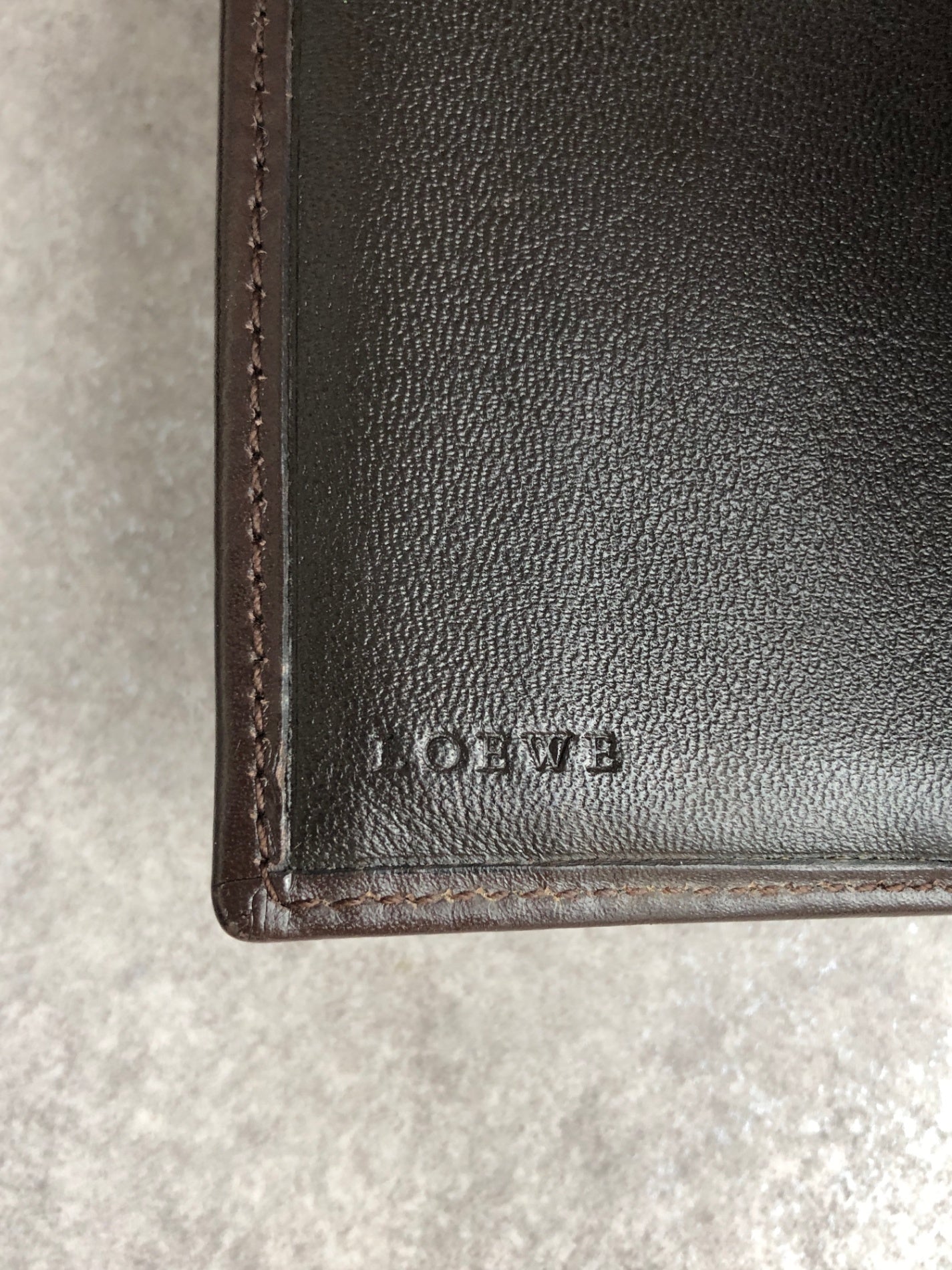 LOEWE Anagram Folded Wallet Beige Vintage etbwwx