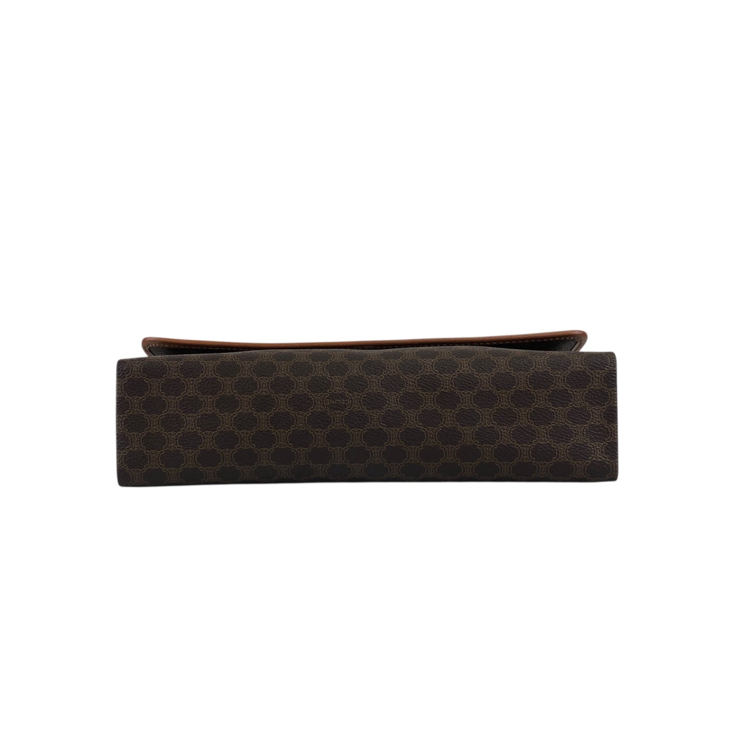 CELINE Macadam Blason Shoulder bag Brown Vintage fchn4d