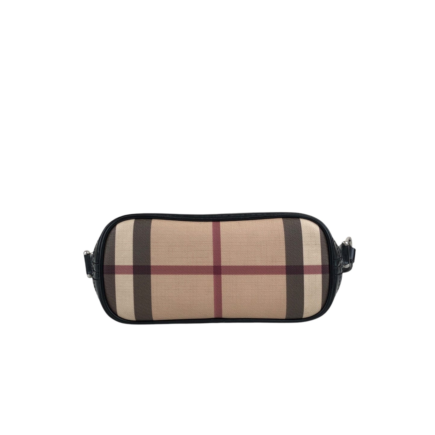 BURBERRY Mega Check Small Handbag Hobobag Beige Vintage yrm78p