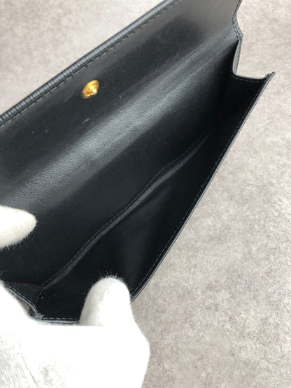 PRADA Logo Long Wallet Black Vintage yvkvsz