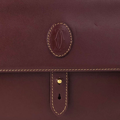 Cartier Logo Embossed Shoulder bag Bordeaux Vintage dwdxvx