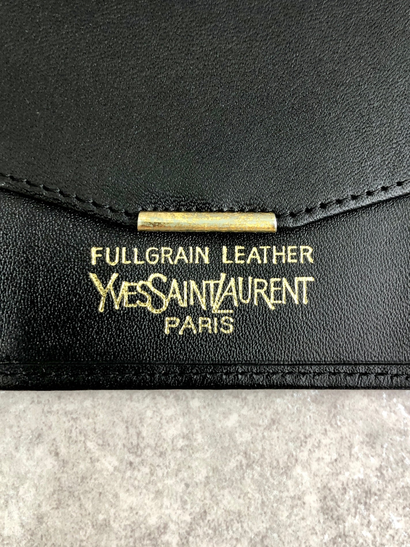 Yves Saint Laurent Folded Wallet Black Vintage w3zyzd