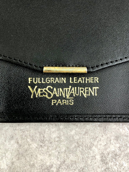 Yves Saint Laurent Folded Wallet Black Vintage w3zyzd