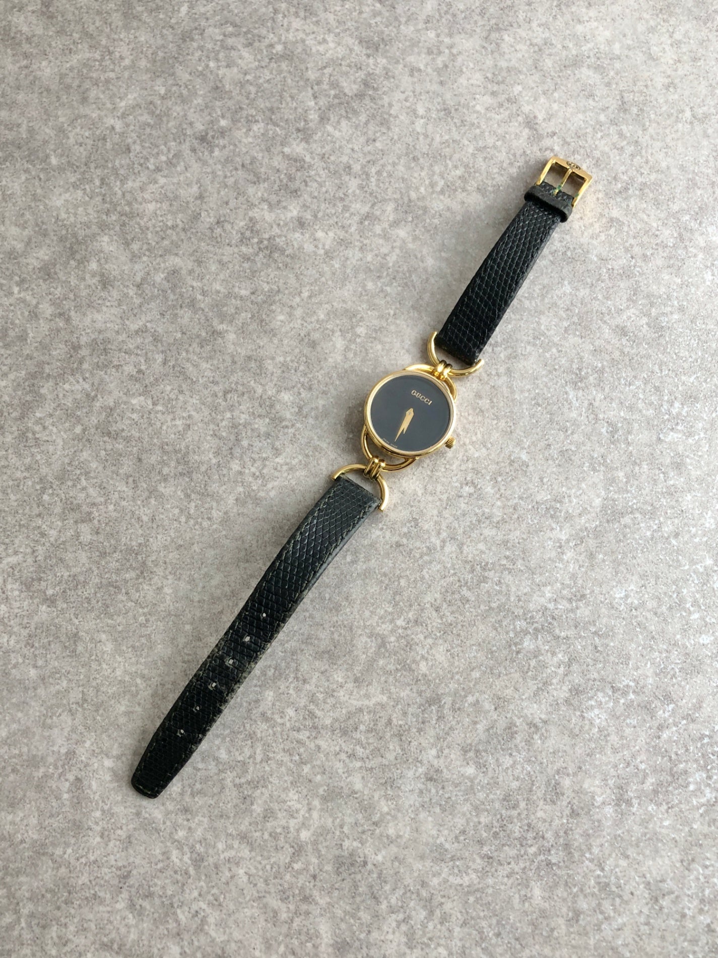 GUCCI Quartz Watch Black 6000L Vintage yav34a