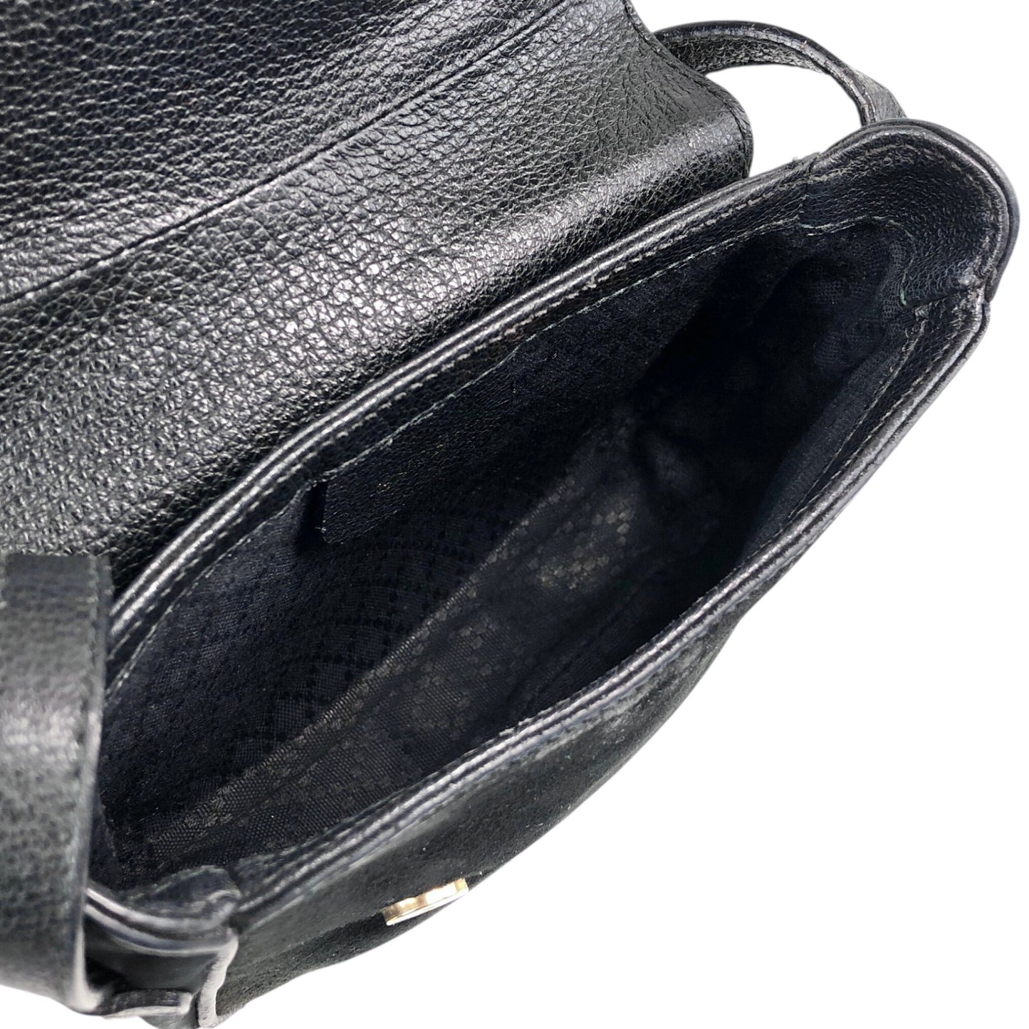 GUCCI Horse Bit Small Shoulder bag Black Vintage wevswd