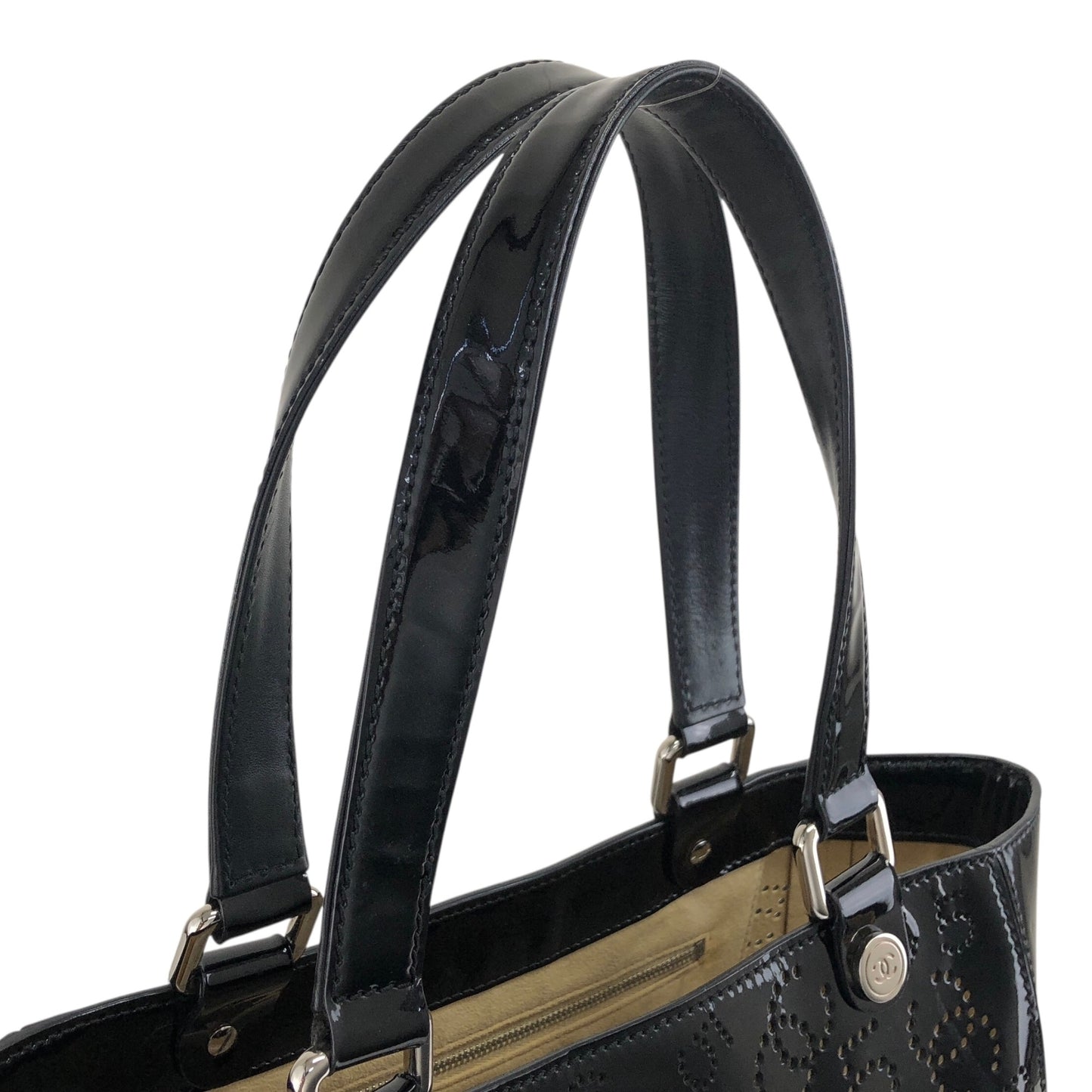 CHANEL Coco Mark Totebag Black Vintage xpyt38