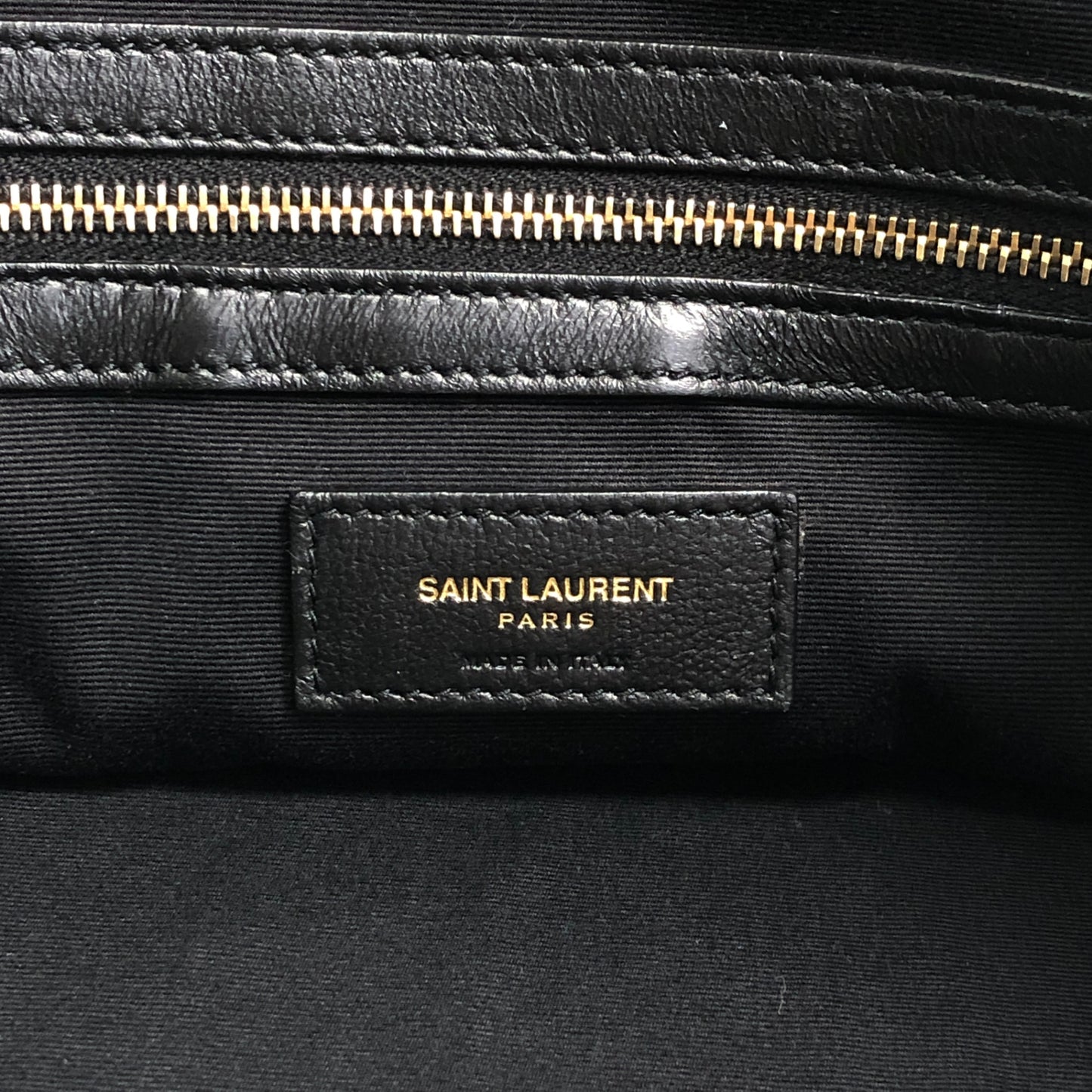 Yves Saint Laurent YSL Logo Totebag Indigo×Brown Vintage tgpnxk